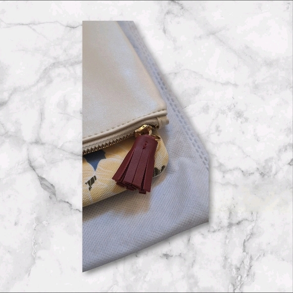 Rachel Pally Cream and Tan Clutch